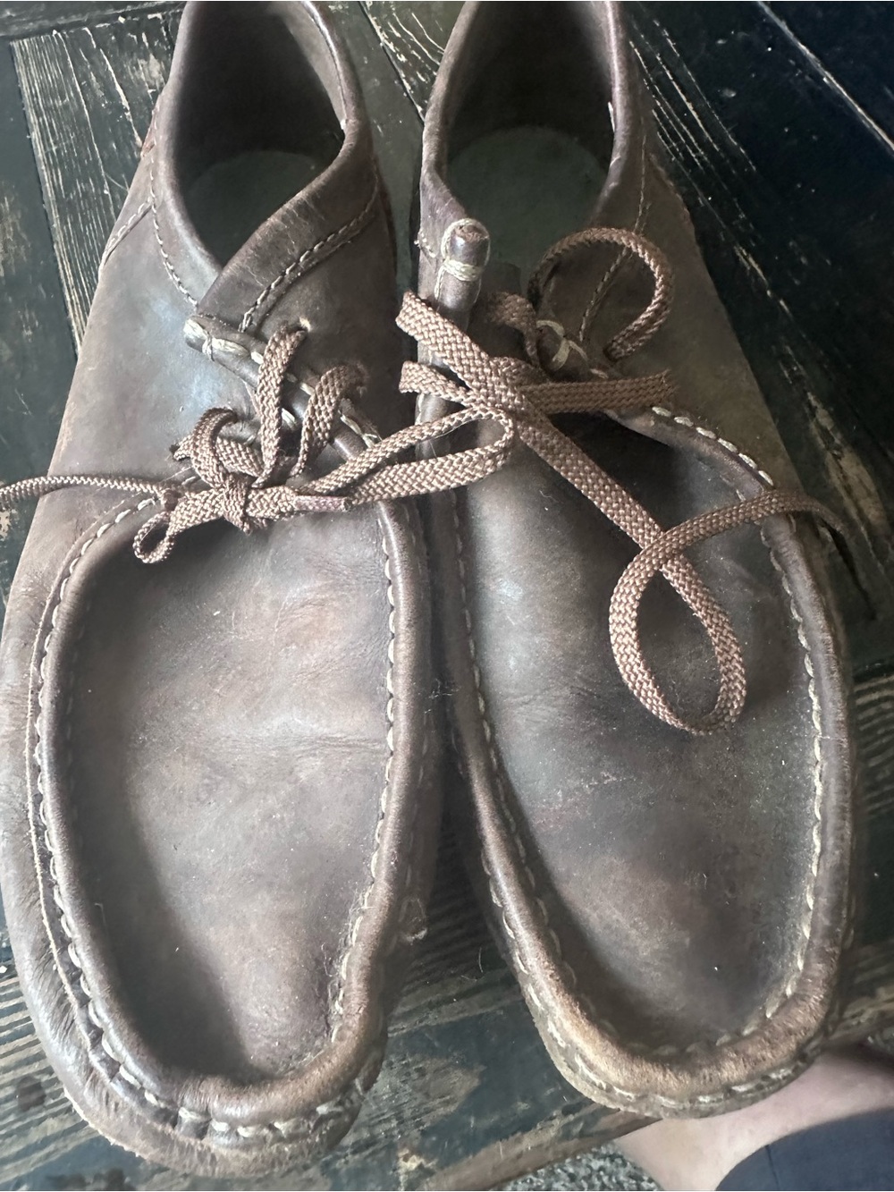 Clarks Men's Brown Leather Chukka Moccasin Boots